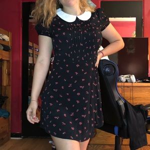 Forever 21 black rose dress